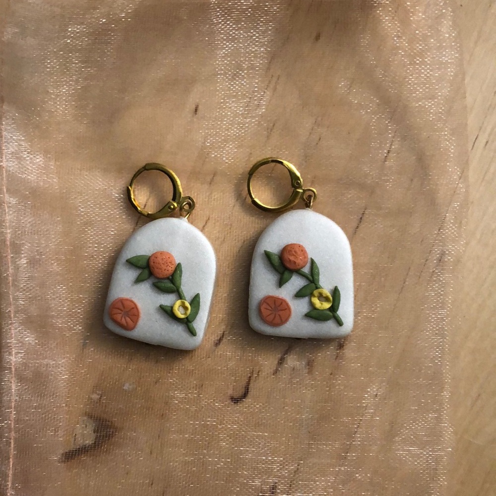Polymer clay earrings